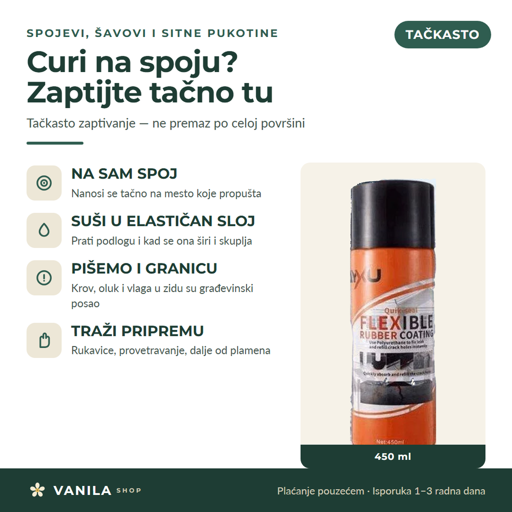 Gumeni sprej za zaptivanje — 2 × 450 ml